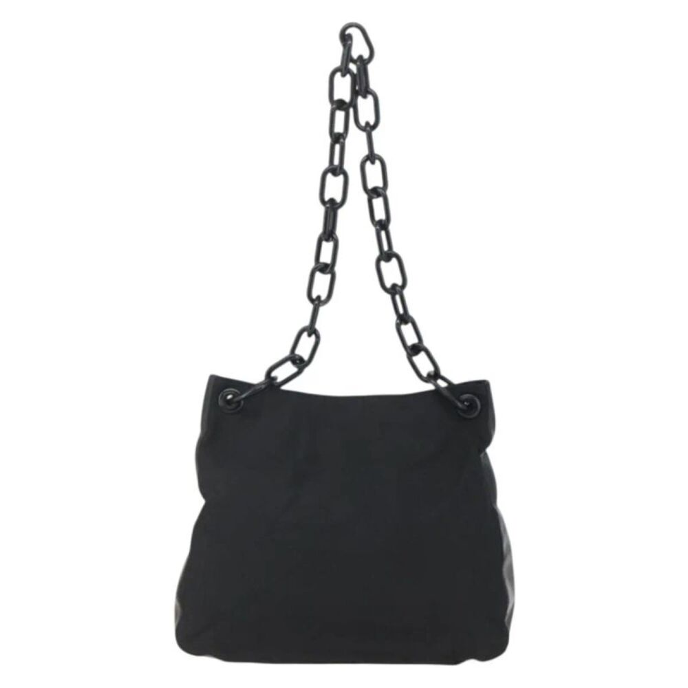 Prada Chain Tessuto Black Nylon Shoulder Bag Bag - Picture 1 of 16